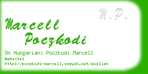 marcell poczkodi business card